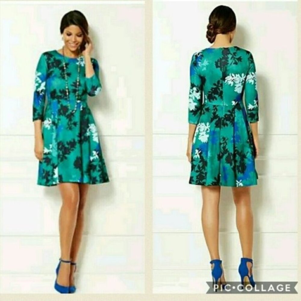 Eva Mendes Collection Parker Floral Flare Dress 4 1950s Style Retro